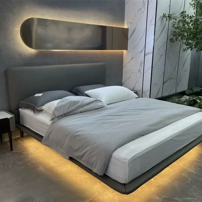 Lit en cuir de luxe italien Super King Size