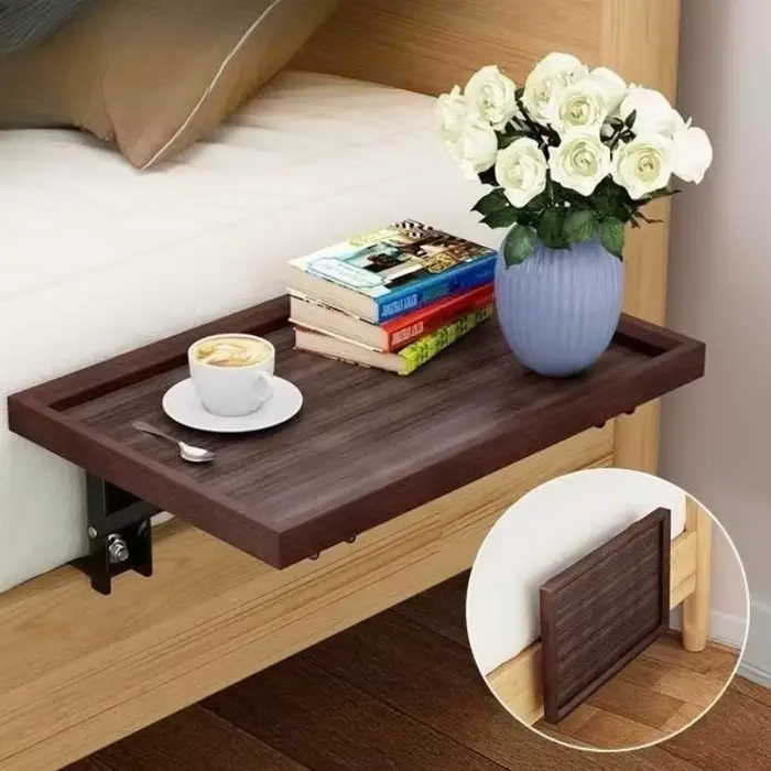 Table de chevet pliante en bois massif