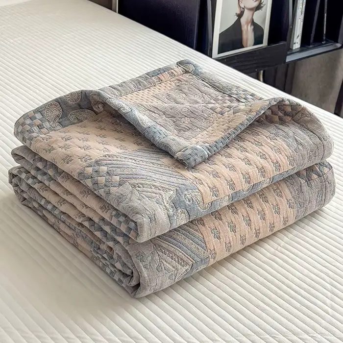 Couverture en mousseline 100% coton pour lit