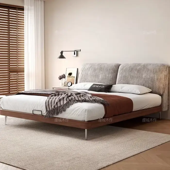 Cadres De lit rembourrés en bois plate-forme pleine taille tête De lit moderne dormir Cama De Lujo Para dortoir meubles De chambre
