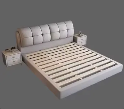 Tables De chevet minimalistes Queen Size, lit De rangement double moderne, chambre à coucher De luxe