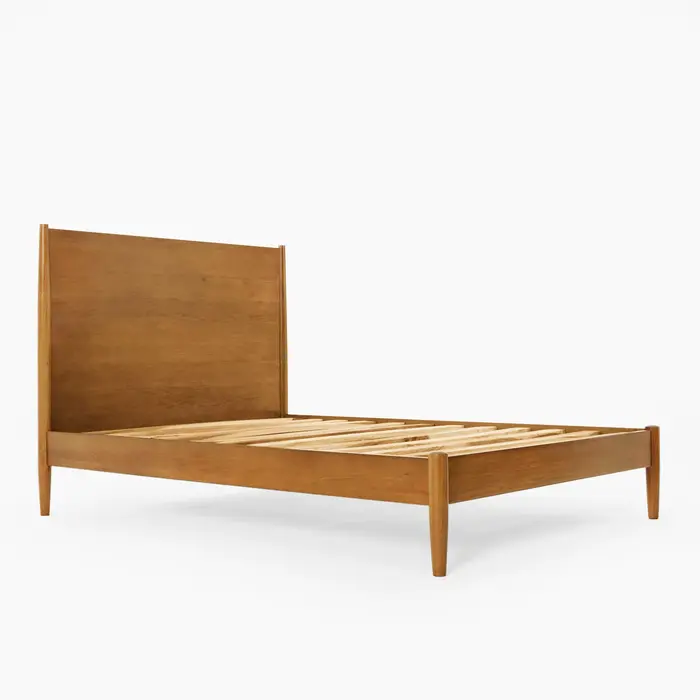 Lit en bois massif, meubles de chambre à coucher de Style moderne, couleur naturelle, Style de lit d