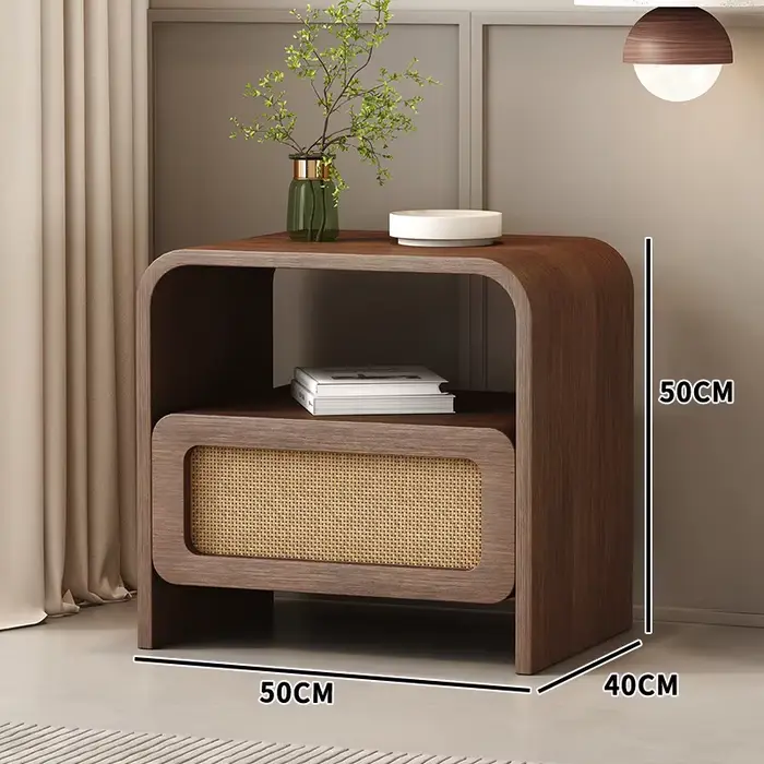 Table de chevet moderne de rangement, style nordique tendance, luxe vintage, esthétique, meuble de c