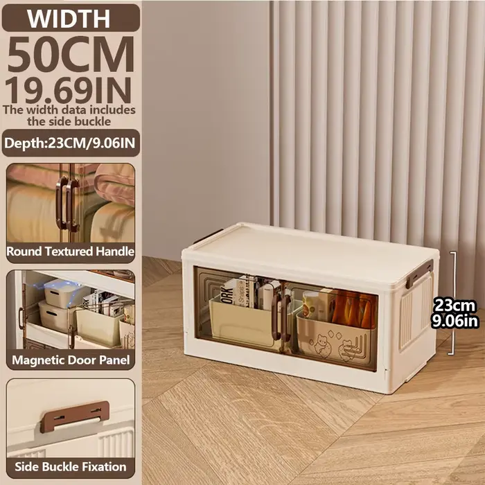 Armoire de rangement pliable multi-tailles, organisateur autoportant pliable avec portes, armoire en