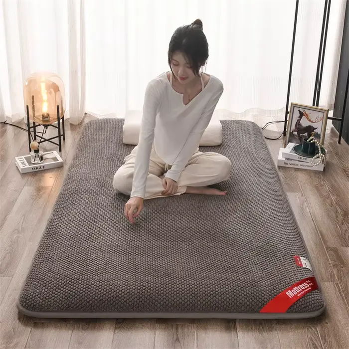Matelas épais pliable japonais, tapis de Tatami épais enroulable, matelas de lit matelassé pour chai