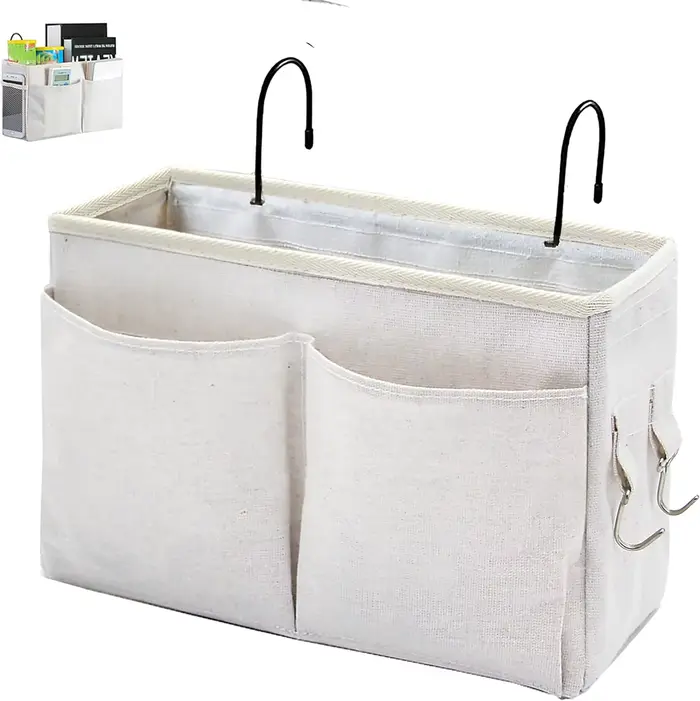 Panier de rangement suspendu pour chevet de lit