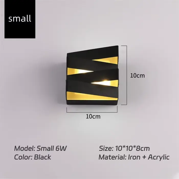 Lampe murale carrée minimaliste moderne à LED pour chambre à coucher, tête de lit, couloir, chambre 