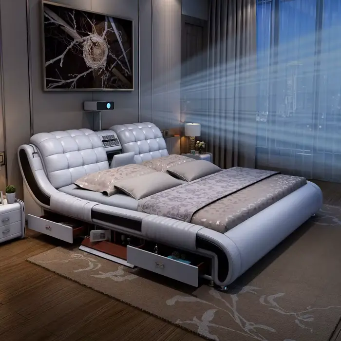 Lit esthétique moderne cadres minimalistes rangement Unique lit nordique chambre De fille femme Camas De dortoir accessoires pour la maison