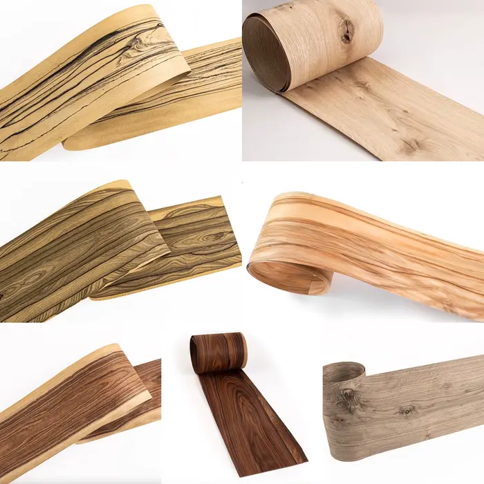 Feuilles de placage de bois naturel exotique de 0.5mm, bricolage, placage de marqueterie, matériel d