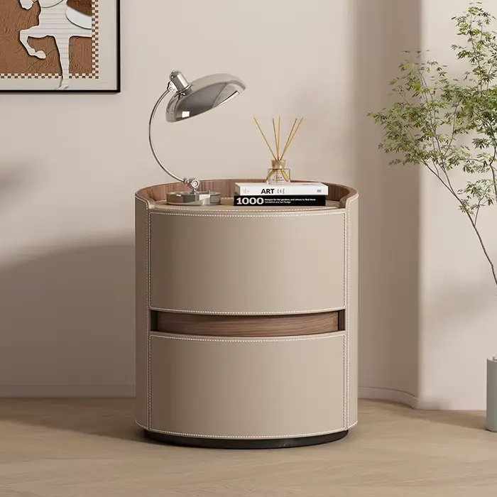 Tables de chevet rondes pour chambre à coucher, esthétique minimaliste, délicates et créatives, gain