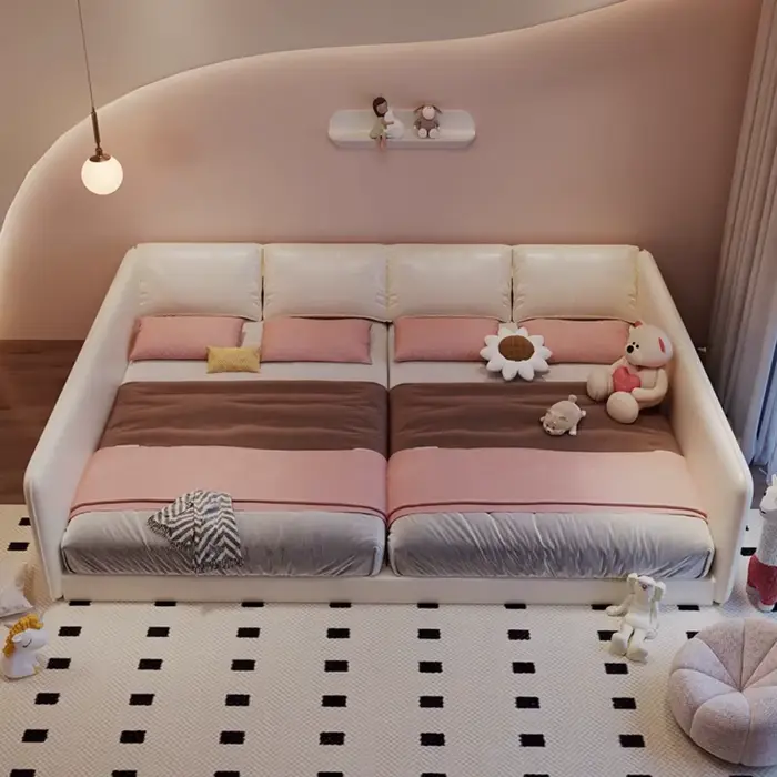 Lit européen King Size moderne minimaliste luxe enfants lit