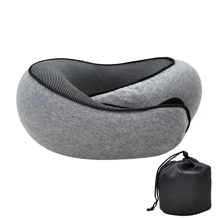 Oreiller de cou de voyage en mousse à mémoire de forme, oreiller en forme de U, Style escargot, Supp