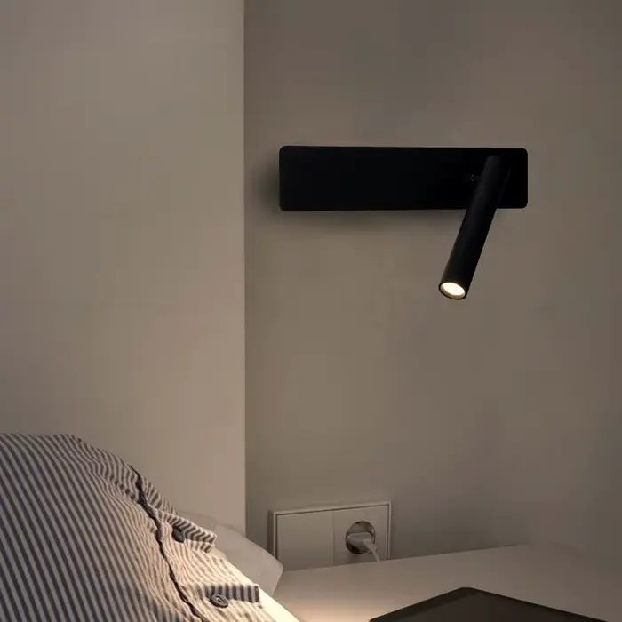 Lampe de chevet nordique blanche applique LED chambre lecture
