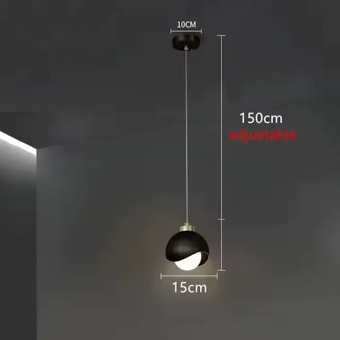Chambre chevet suspension suspension lampe boule de verre LED lustre éclairage plafond moderne intér