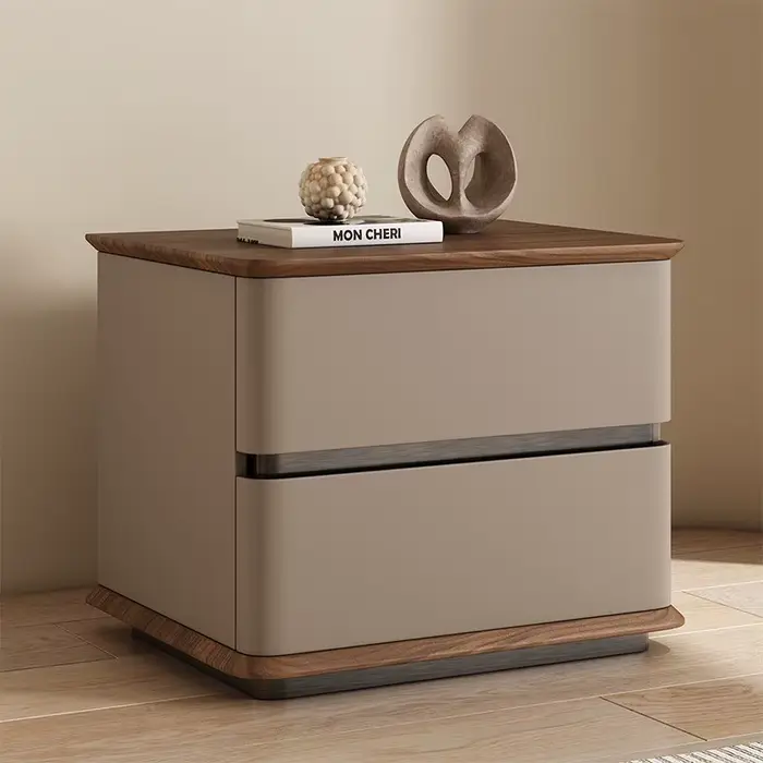 Table de chevet au design haut de gamme, tendance, simple, gain de place, avec rangement et tiroirs,
