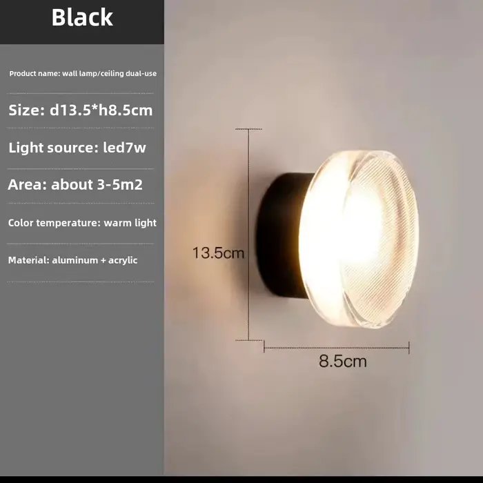 Applique Murale Ronde au Design Nordique Moderne et Minimaliste, Luminaire Décoratif d'Nik, Idéal po