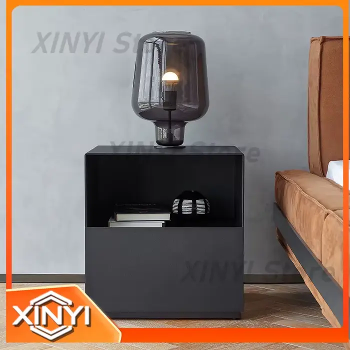 Table de chevet noire minimaliste moderne