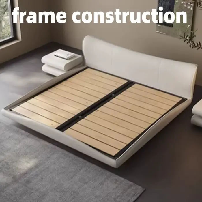Lit suspendu King Size 180x200, cadre de lit en bois italien de luxe, lit double Queen, décoration m
