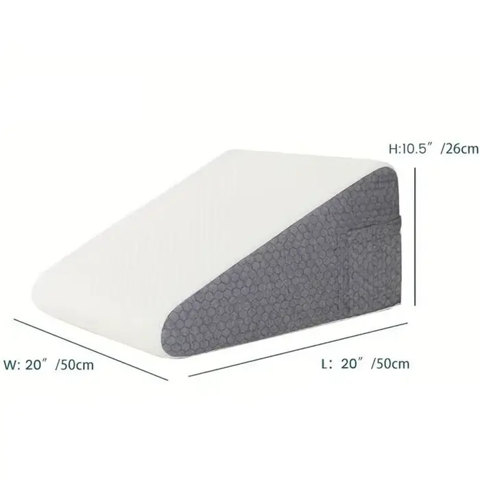 Oreiller compensé de lit pour dormir, dessus en mousse à mémoire de forme douce, cale d'oreiller tri