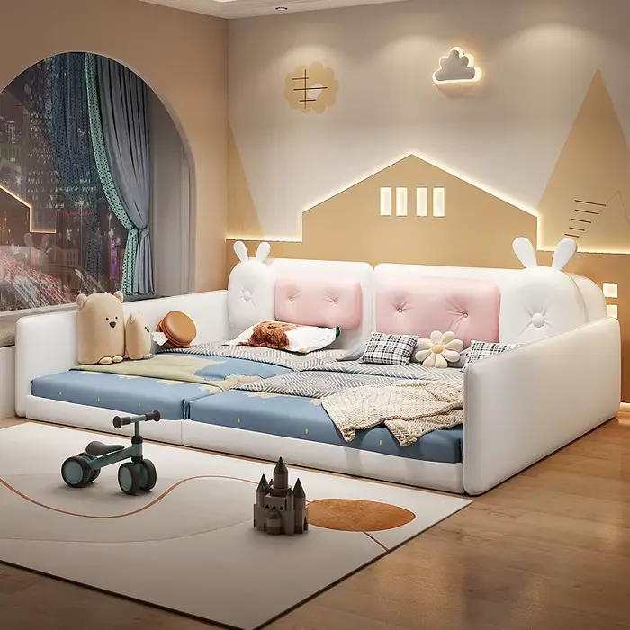 Lit rembourré Unique De luxe Queen Size enfants lit De couchage salon têtes De lit Camas De Matrimonio dortoir meubles De maison