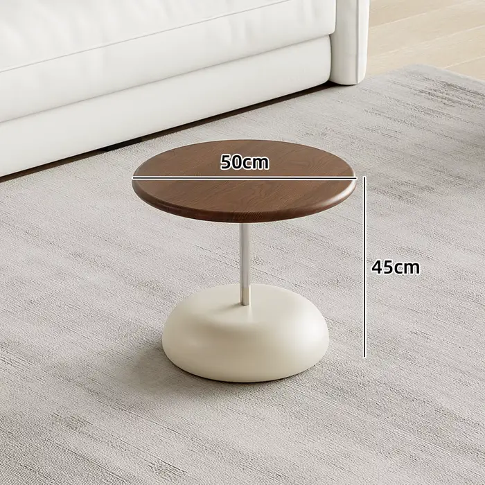 Table basse ronde en bois pour chambres à coucher, bureau, table d'appoint mignonne pour appartement