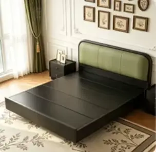 Tête de lit capitonnée, lit fantaisie vintage en bois, lit français double, meubles de luxe pour cha