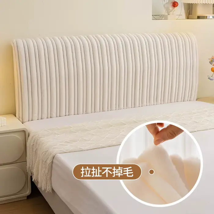 Housse de tête de lit en velours, épaisse, Simple, confortable, respectueuse de la peau, tout compri