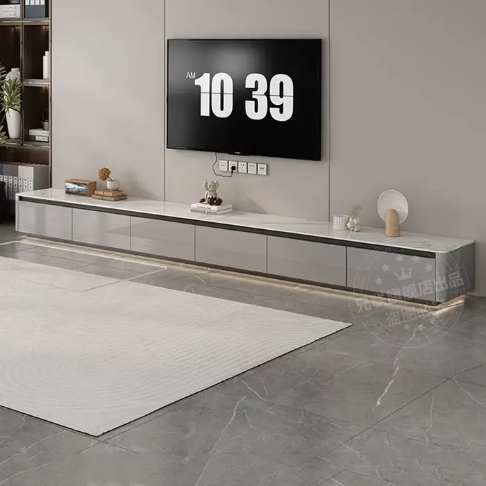 Meubles TV rectangulaires de grande taille, design moderne universel, table TV de luxe, esthétique, 