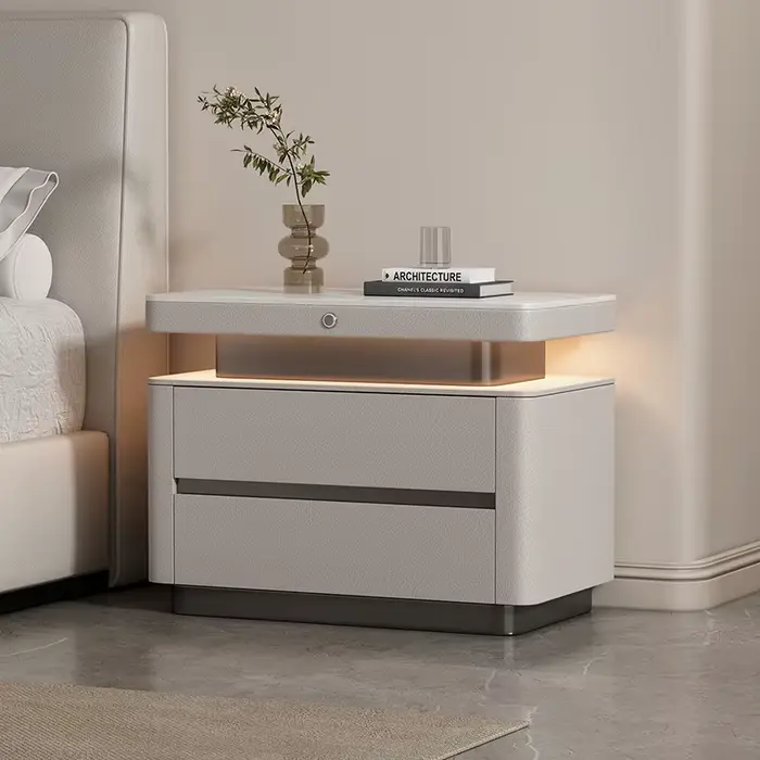 Tables De Chevet modernes De luxe légères avec tiroirs