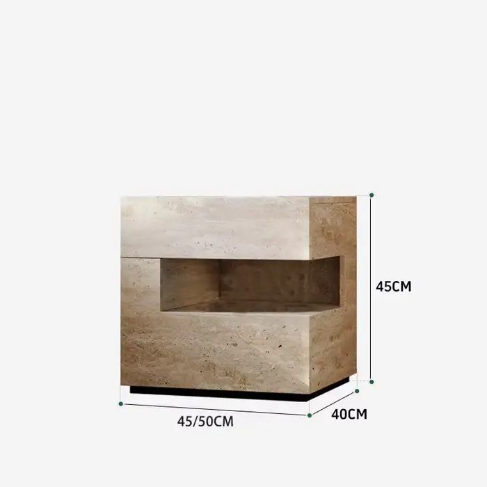 Table de chevet tendance de luxe moderne avec rangement, style vintage nordique, meuble de chambre à