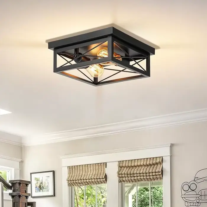 Plafonnier industriel rétro américain, luminaire décoratif de plafond, idéal pour un couloir, une sa
