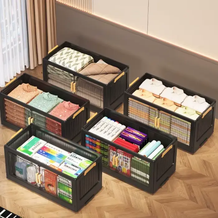 Armoire de rangement pliable en plastique avec double porte
