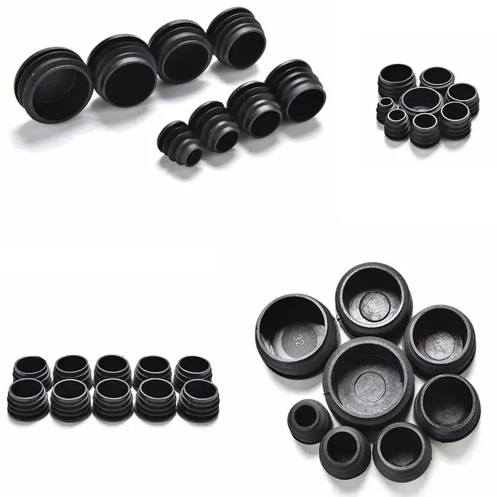 Bouchon de pied de meuble, 10 pièces/lot, capuchon d'extrémité obturateur pour Tube rond, diamètre 1