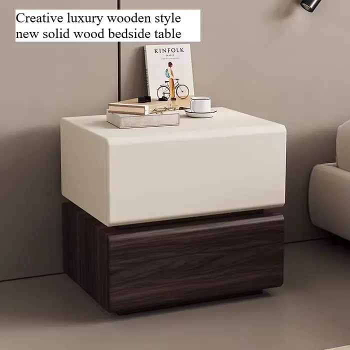 Table de chevet coréenne en bois naturel