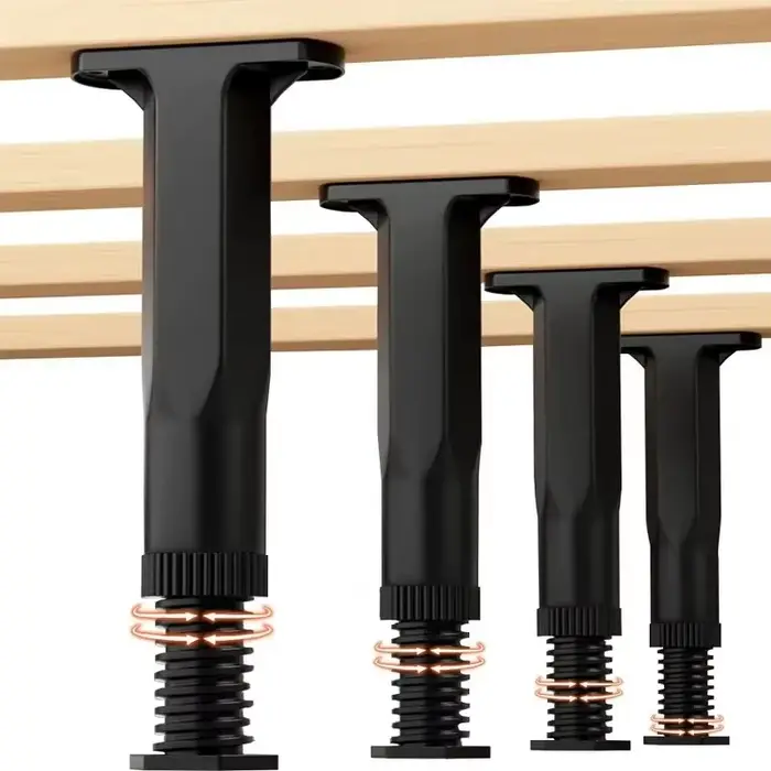 Lot de 4 pieds de support de lit réglables