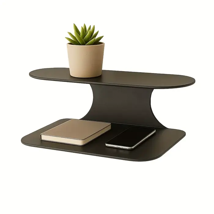 Table de chevet en métal noir