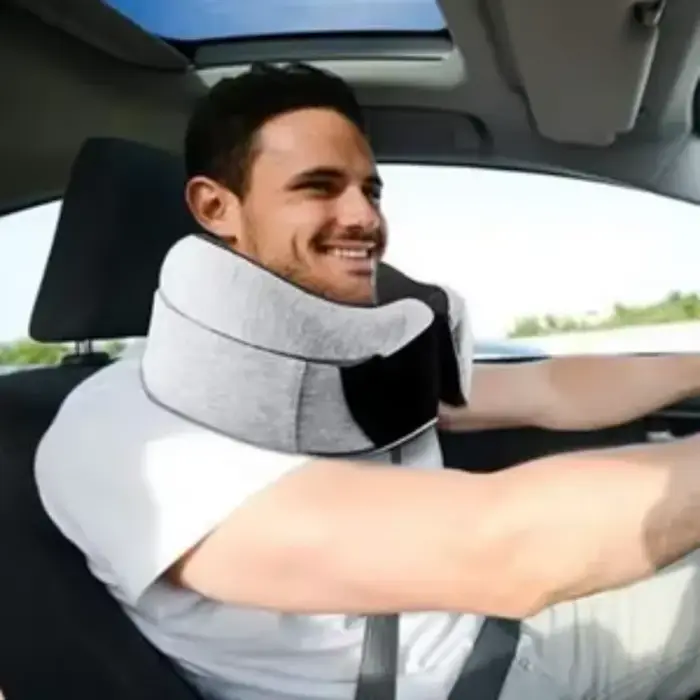 Oreiller de cou de voyage, oreiller en mousse à mémoire de forme pour voiture, appui-tête automatiqu