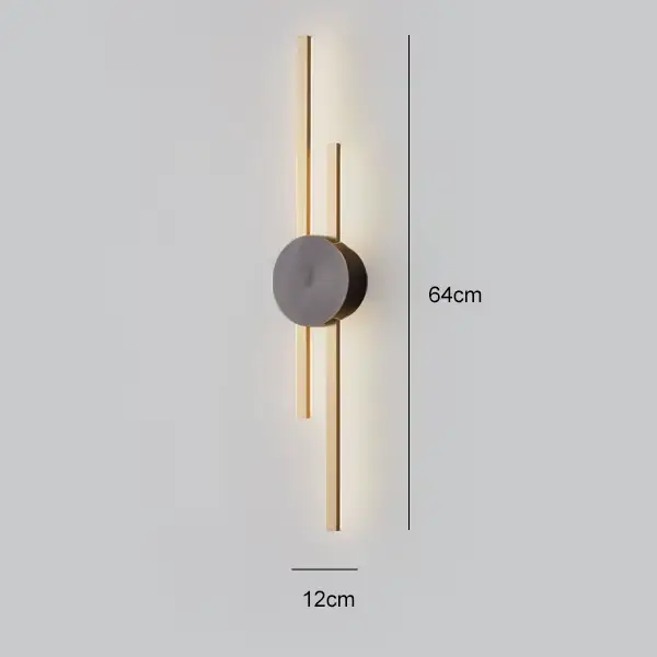 Applique murale minimaliste en cuivre cendré, lumière de luxe créative, longue allée, salon, fond de