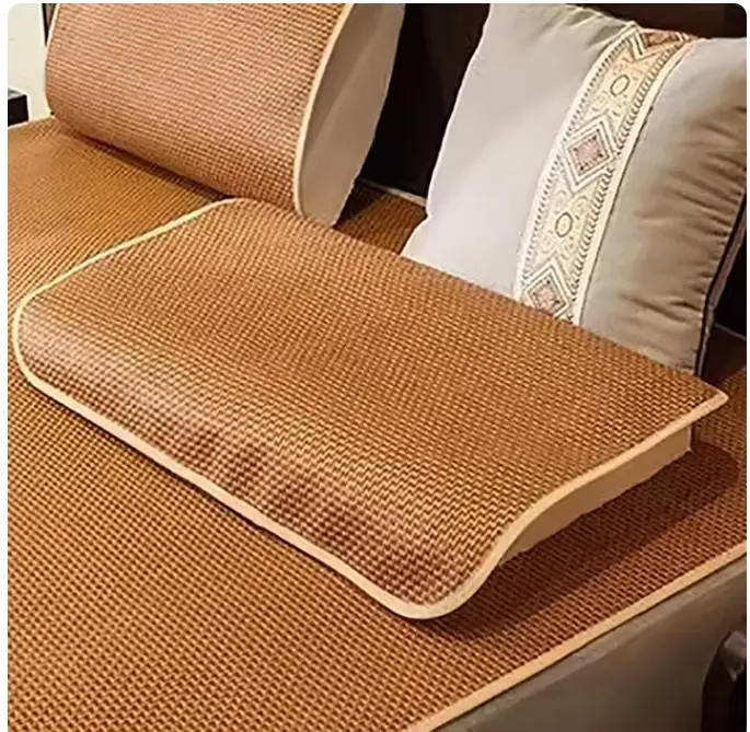 Matelas d'été en rotin de bambou pour bébé adulte, kit de tapis de couchage frais, lit simple et dou