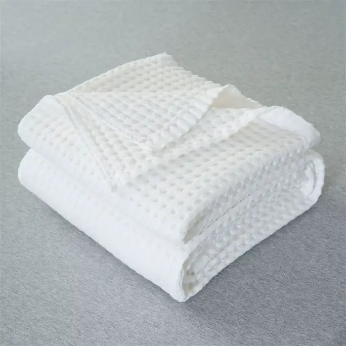 Couverture en coton gaufré à carreaux pour lit simple, double, queen, king, drap de lit, housse de c