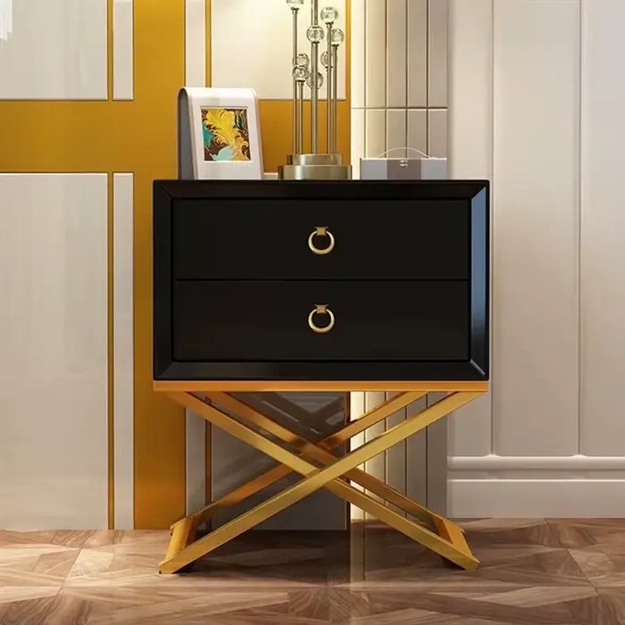 Table de chevet de luxe légère pour chambre à coucher