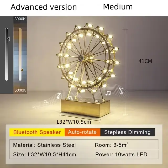Lampe LED créative de luxe pour salon, éclairage d'intérieur lumineux rotatif, lampe de décoration, 