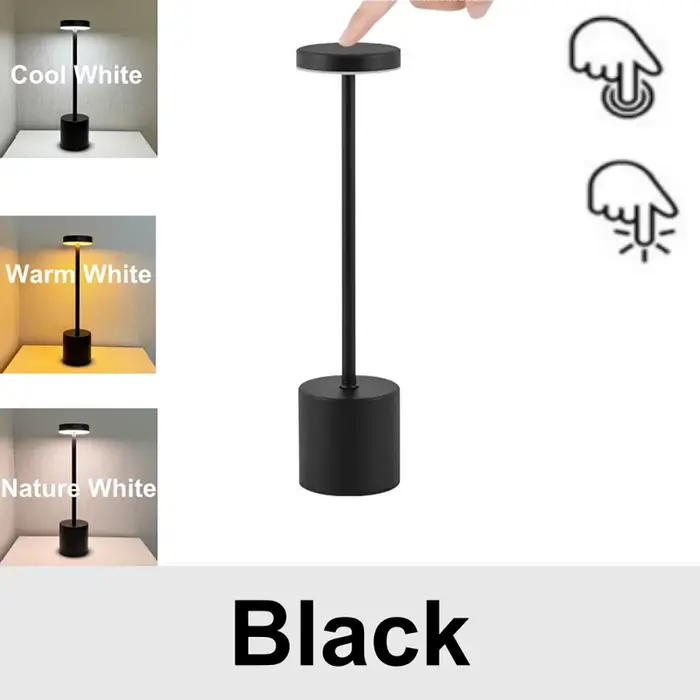 LED lampe de Table classique USB Rechargeable veilleuse gradation continue tactile lampe de bureau 3