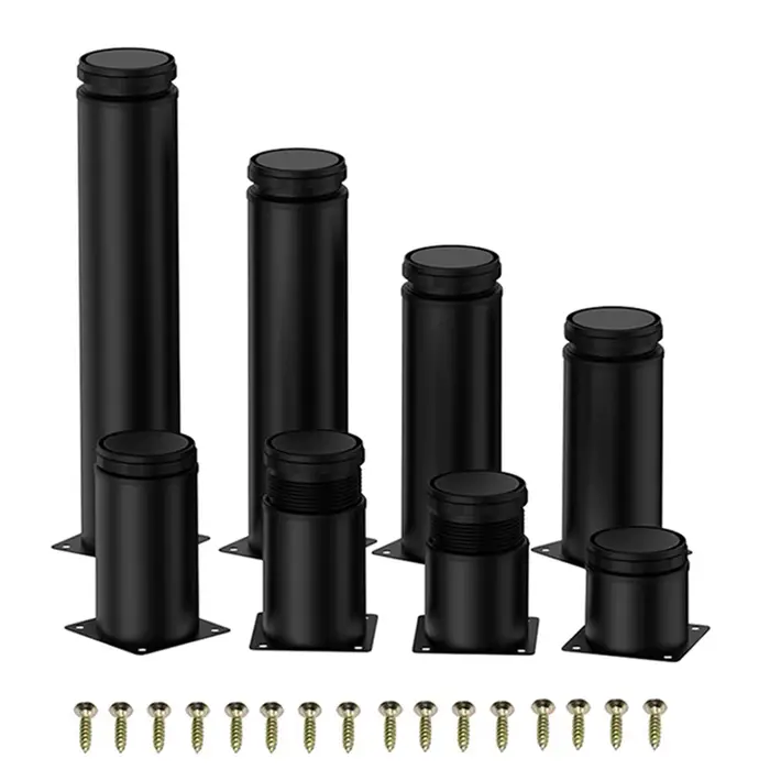 4 pièces 5-25 cm pieds de meubles en acier inoxydable pieds réglables en métal, pour pieds de Table 