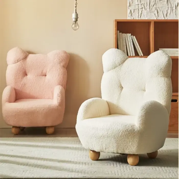 Adorable chaise longue en forme d'ours, Mini canapé simple pour chambre d'enfants, fauteuil Compact 