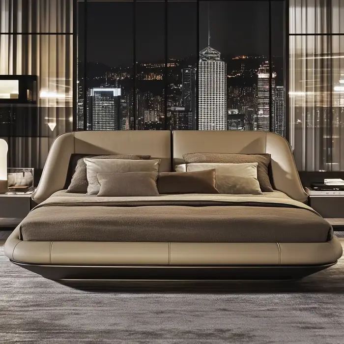 Cadre de lit King Size européen élégant, Design de luxe, grande Solution de couchage, chambres moder