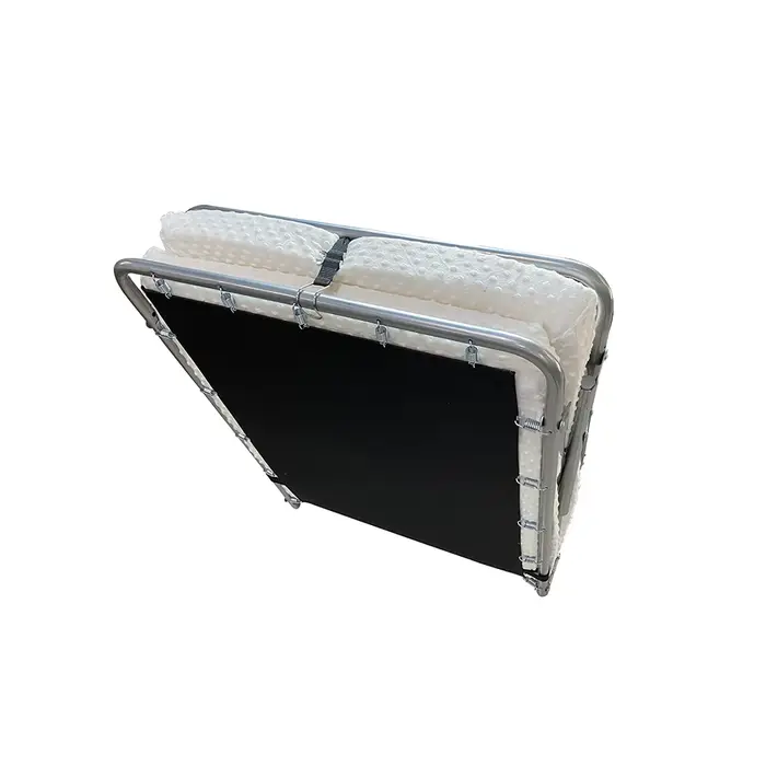 Lit simple en fer pliant, cadre de lit en toile avec matelas, meubles de chambre à coucher