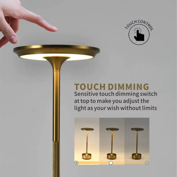 Lampe de table sans fil pour chambre à coucher, lampe tactile rechargeable par USB, lampe bougie créative, décoration de chambre, lampe de bureau