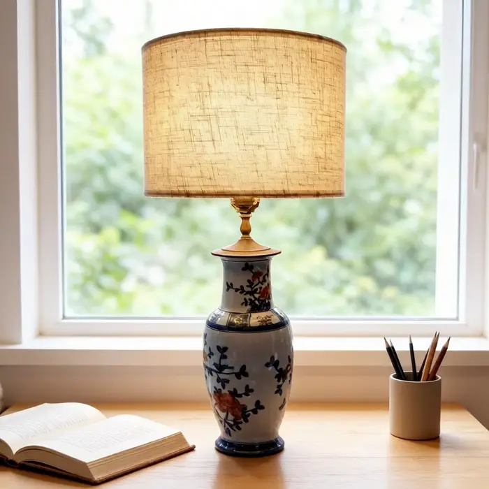 Abat-jour en forme de tambour pour lampes de table
