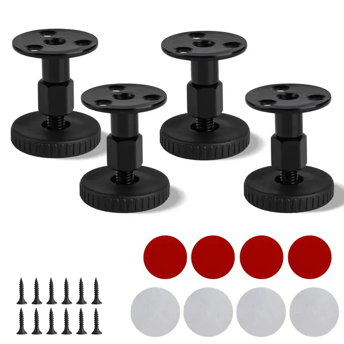 Paquet de 4 pieds de meubles réglables (27-64 mm) – Pieds de nivellement pour canapé/table/armoire, 